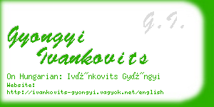 gyongyi ivankovits business card